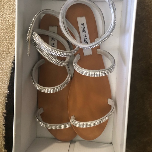 Steve Madden Garnish Rhinestone Sandals-7.5 - Picture 3 of 6